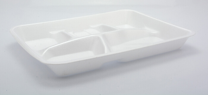 Pactiv Foam School Lunch Tray White, 10.25 Length x 8.25 Width - 500/Case